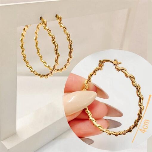 BR T.ARGOLA 4CM  FOLHEADO A OURO 18K