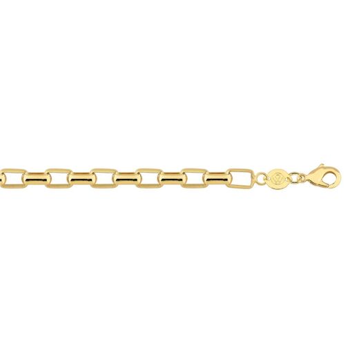 CORR CARTIE 5.1MM ELO REDO  FOLHEADO A OURO 18K