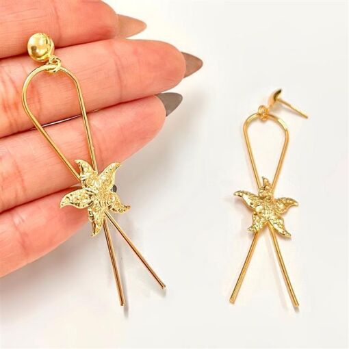 BR ESTRELA DO MAR FOLHEADO A OURO 18K