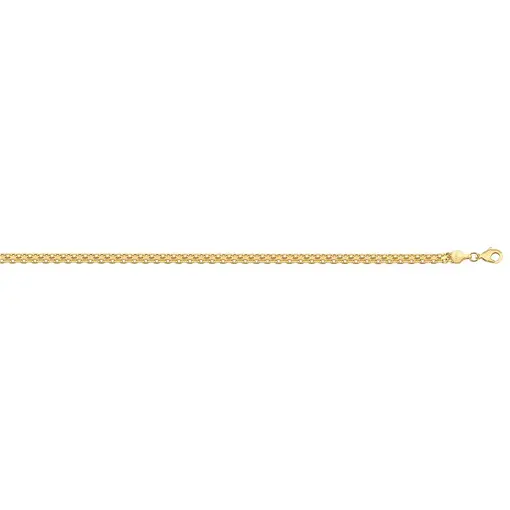 CORRENTE DUPLA 4MM FOLHEADO A OURO 18K