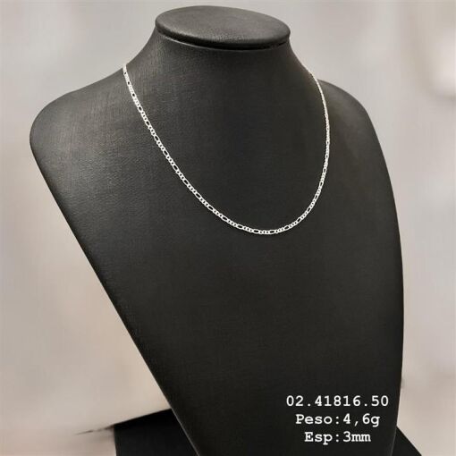 CORRENTE FIGARO FLAT1 3,0MM PRATA 925