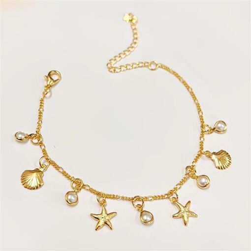 PUL CONCHAS LEQUE C/ PÉROLA 4MM FOLHEADO A OURO 18K