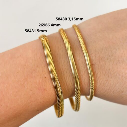 COR RABO RATO CHATA 3MM FOLHEADO A OURO 18K