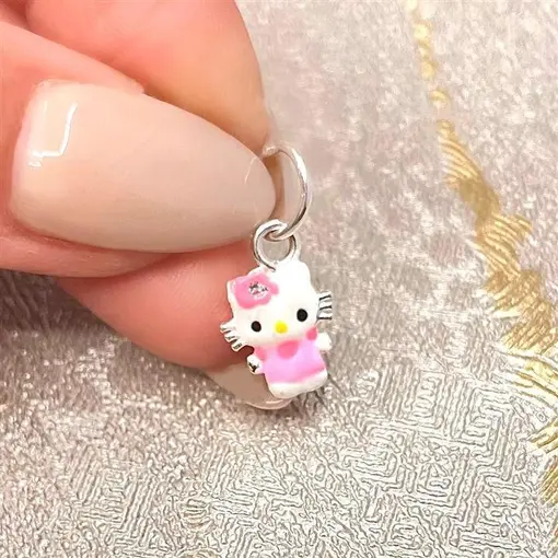 PINGENTE INF HELLO KITTY RESINADO PRATA 925