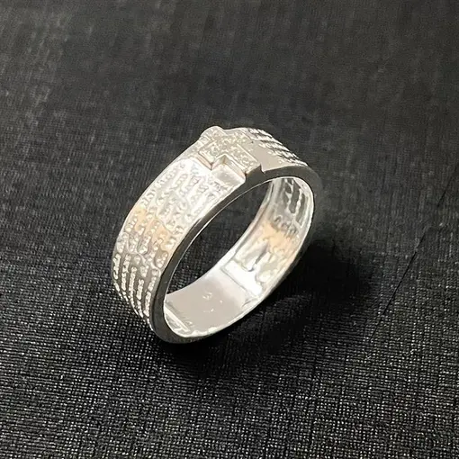 AN ESCR PAI NOSSO MEIO CRUZ ZIRCONIA PRATA 925