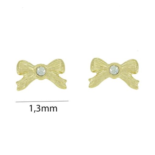 BR LAÇO DET. RISCADO C/ PONTO DE LUZ  FOLHEADO A OURO 18K