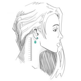 Brinco Ear Cuff Cristais Fusion Cor Turmalina Folheado a Ródio
