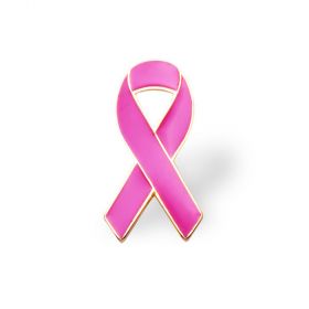 Boton Outubro Rosa Folheado a Ouro