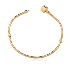 Pulseira Linha Conquistas 20cm Folheada a Ouro