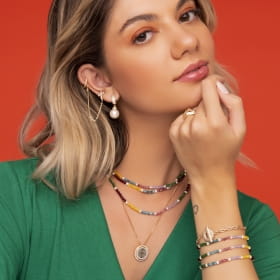 Anel Dedo Mínimo de Nossa Senhora do Guadalupe Banhado a Ouro