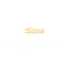 Broche Personalizado com até 3 Palavras Liso Banhado a Ouro