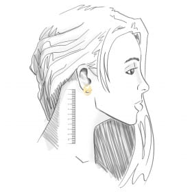 Brinco de Lacre Vazado e Liso Banhado a Ouro