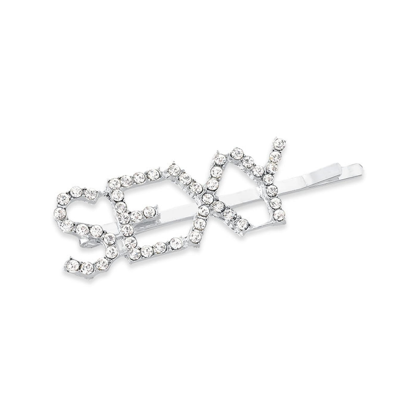 Presilha Para Cabelo em Bijuteria com Escrita "Sexy" em Strass