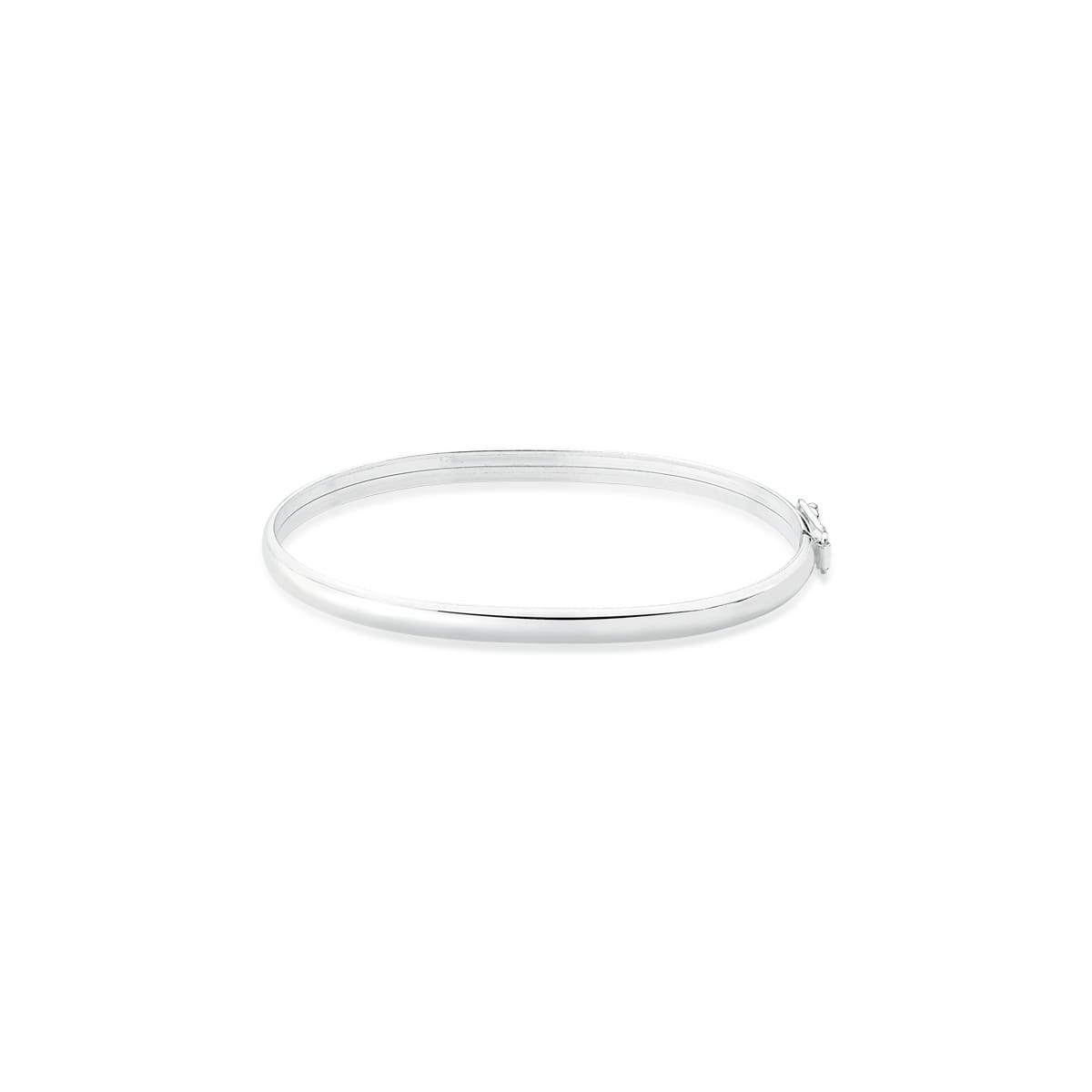 Bracelete Kids Oval de Algema Liso Prata Lisa