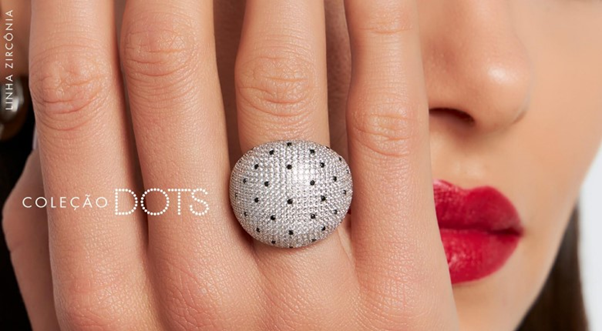 Coleção Dots: poá, black and white e zircônias para harmonizar