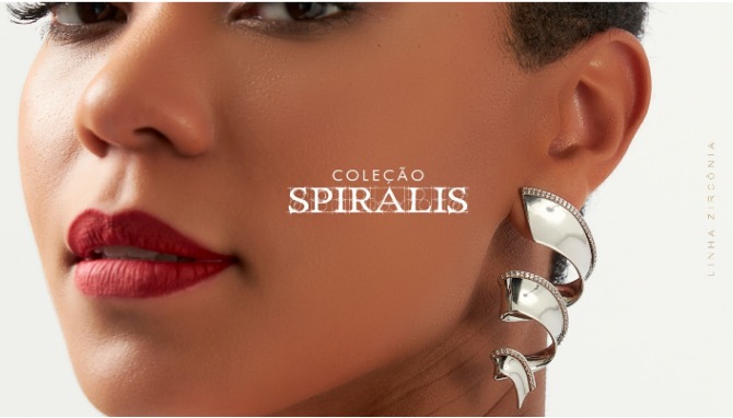 Coleção Spiralis: formas esculturais em semijoias de luxo no atacado