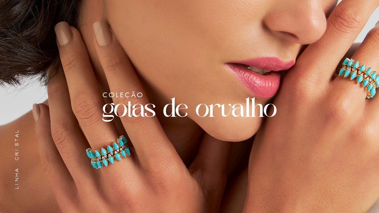 A tendência das joias turquesa na Coleção Gotas de Orvalho
