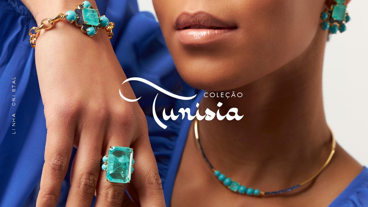 Coleção Tunísia: semijoias com pedra fusion atacado