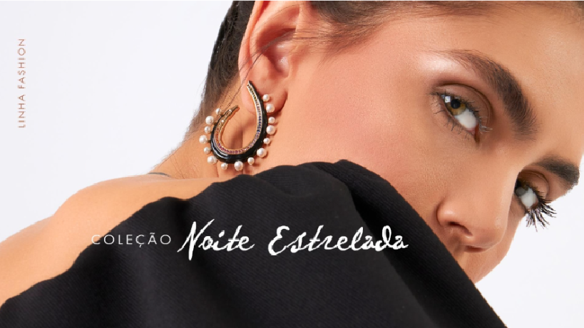 Coleção Noite Estrelada: arte modernista e mix de materiais em semijoias direto da fábrica atacado