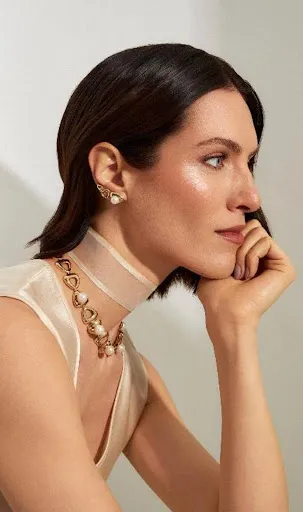 Coleção Aurora: joias com pérolas e formas geométricas