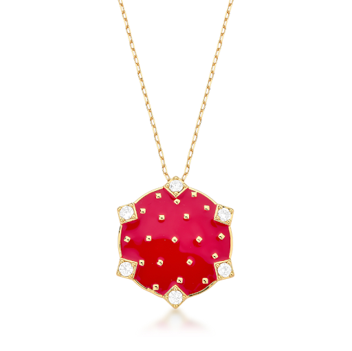 Esmaltado vermelho com zircônias: destaque da Coleção Orion