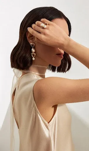 Coleção Aurora: joias com pérolas e formas geométricas