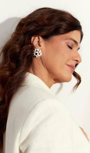 Coleção Mosaico: joias esmaltadas com cristais pretos