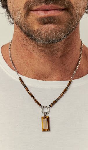 Linha Men: pulseira de couro e pedras naturais são destaque!