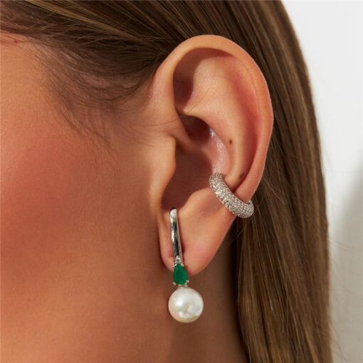 PIERCING DE ORELHA CINCO FILEIRAS COM ZIRCÔNIAS