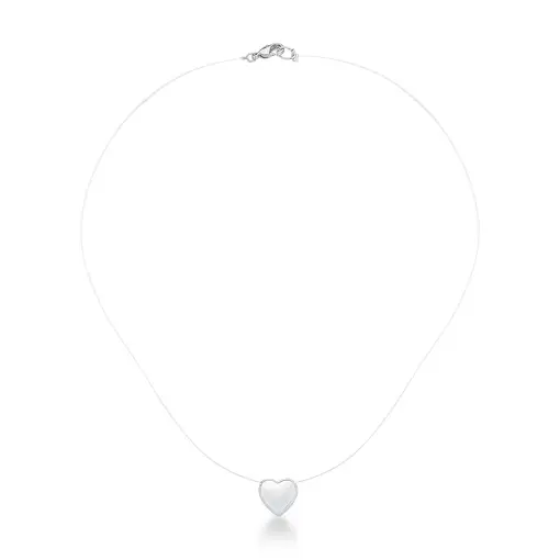 CHOKER EM NYLON COM PINGENTE DE CORAÇÃO LISO