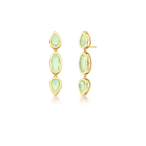 BRINCO PÊNDULO COM CRISTAIS GEOMÉTRICOS