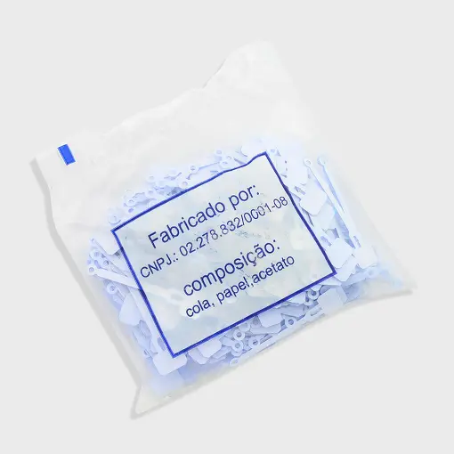 ETIQUETA PARA ANEL EM PAPEL BRANCO COM 500 UNIDADES