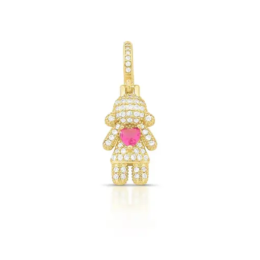 PINGENTE DE MENINA COM CRISTAL E FECHO