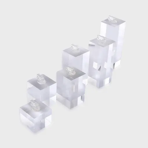 KIT EXPOSITOR ACRILICO COM 6 PEÇAS  PARA ANÉIS