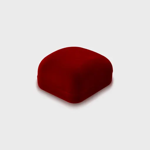 CAIXA QUADRADA PARA ANEL EM VELUDO VERMELHO