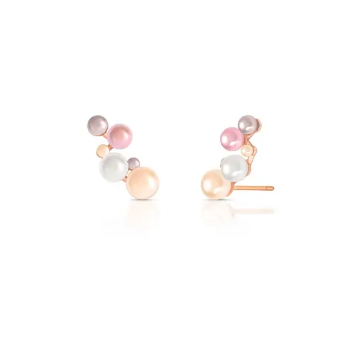 BRINCO EAR CUFF CURVO COM PÉROLAS SHELL