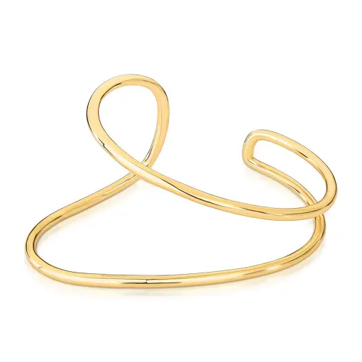 BRACELETE DE MÃO CURVO DUAS VOLTAS VAZADO