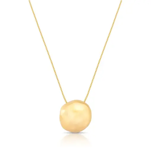 COLAR COM PINGENTE OVAL ABAULADO ACETINADO
