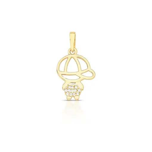 PINGENTE DE MENINO CRAVEJADO DE ZIRCÔNIAS