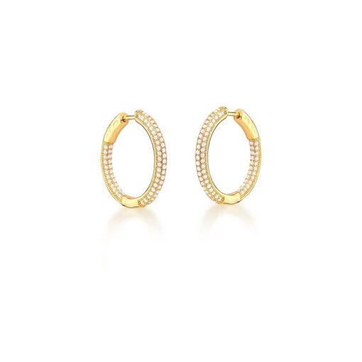 ARGOLA TRÊS FILEIRAS COM ZIRCÔNIAS BRANCAS