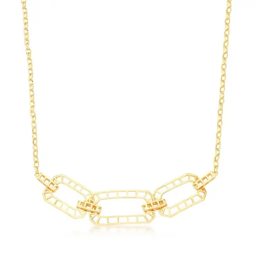 COLAR COM PINGENTES RETANGULARES TRABALHADOS