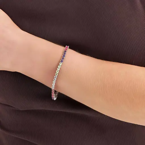 PULSEIRA RIVIERA COM CRISTAIS REDONDOS