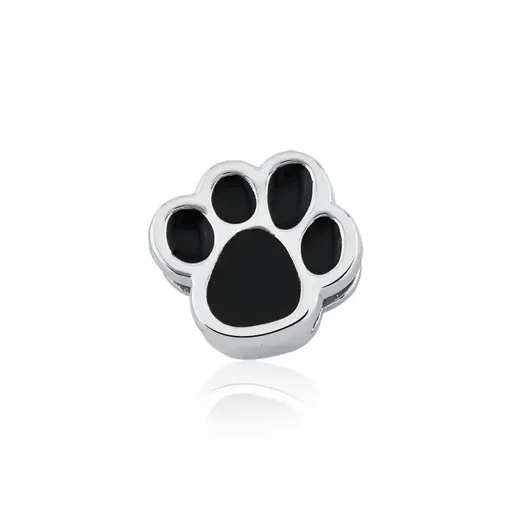 PINGENTE ESTEIRA KIDS PATA DE PET ESMALTADO PRETO