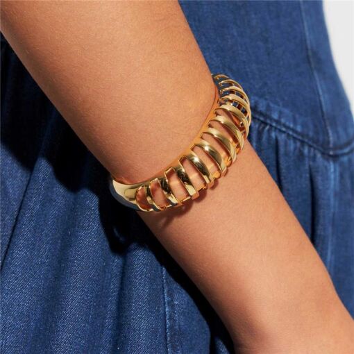 BRACELETE VAZADO COM TREZE FILEIRAS E COM ABERTURA