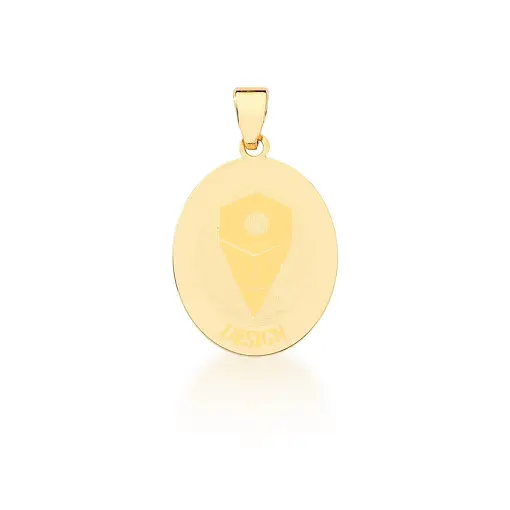 PINGENTE DE PROFISSÃO DESIGN LISO BANHADO A OURO