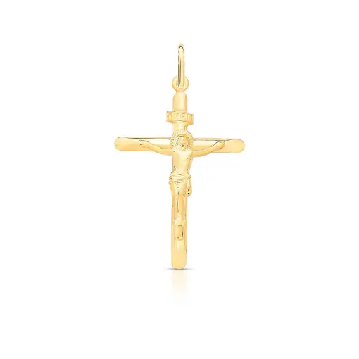 PINGENTE IMAGEM JESUS CRISTO EM CRUZ PRATEADO