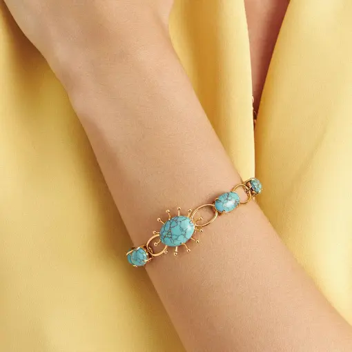 PULSEIRA COM PEDRAS RECONSTITUÍDAS E ESFERAS