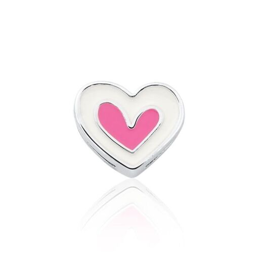 PINGENTE ESTEIRA KIDS DE CORAÇÃO ESMALTADO