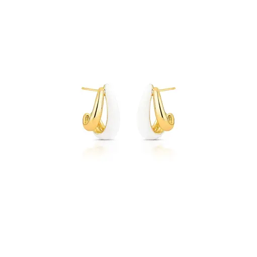 MEIA ARGOLA ESMALTADA COM DUAS VOLTAS