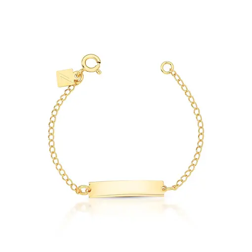 PULSEIRA KIDS COM PLACA RETANGULAR CURVA E LISA